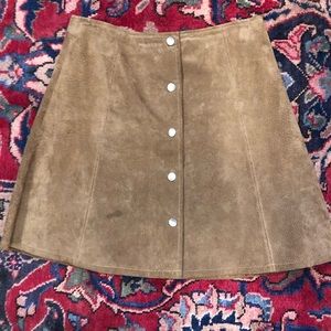 ASOS faux suede high waist mini skirt